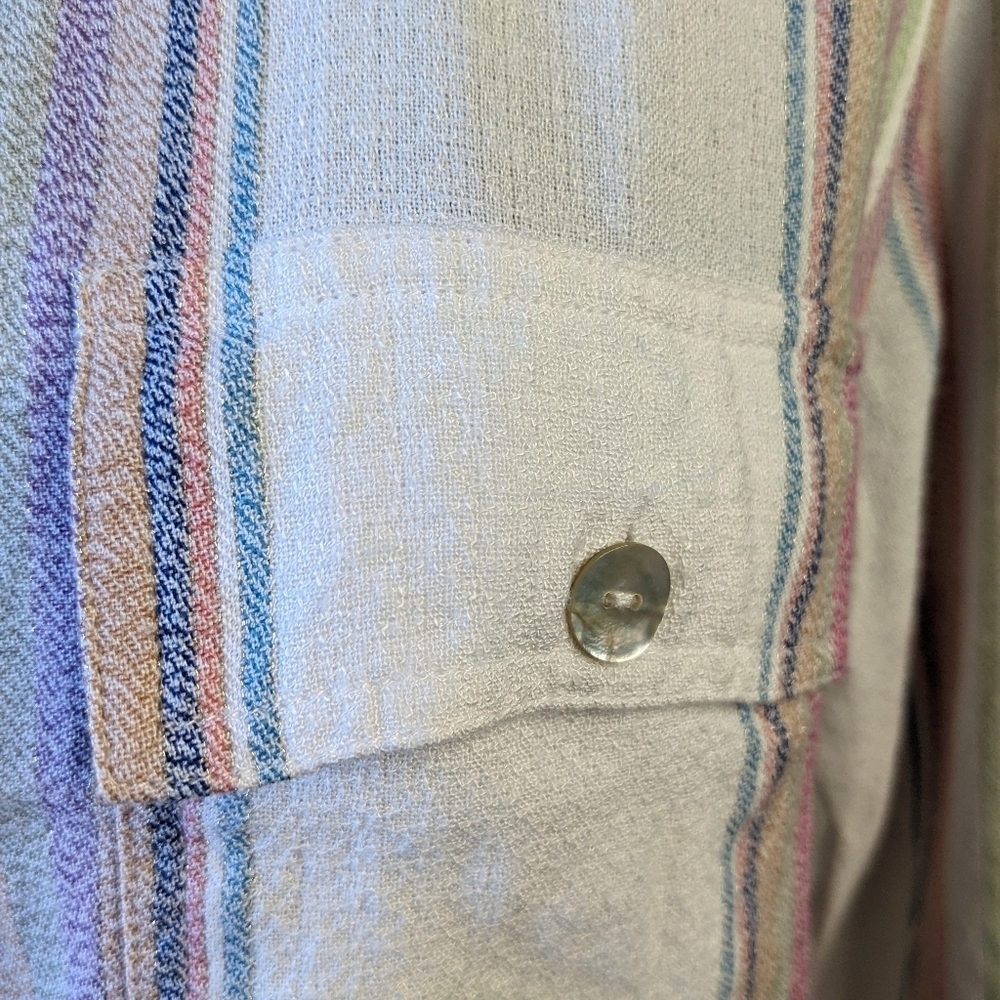 Rails Blouse Boxy Striped Metalic Thread Size XS - Picture 4 of 12